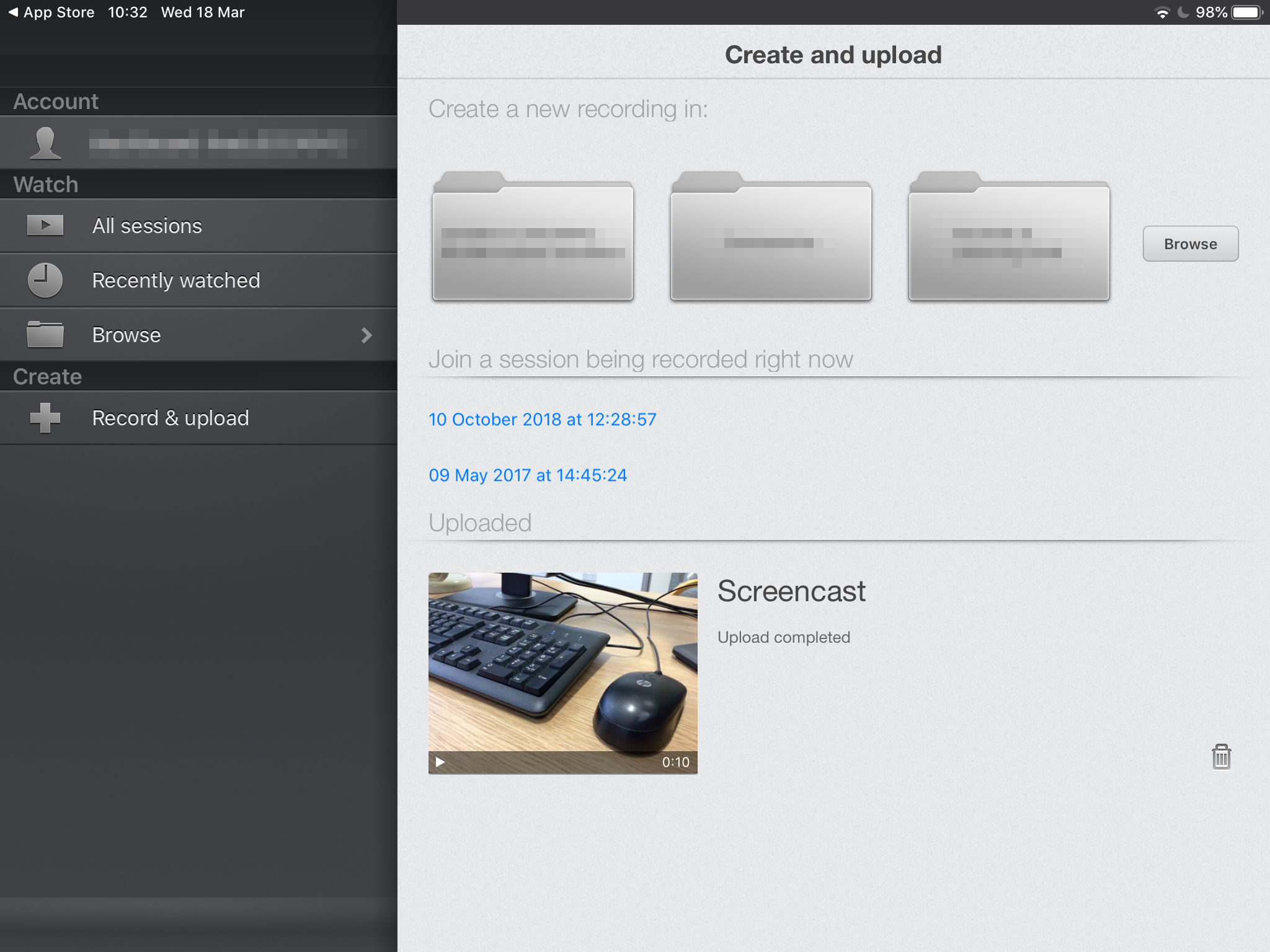 Using ReView (Panopto) to record video on an iPad Elearning Help Guides