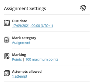 Assignment Settings