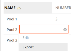 Export pool option
