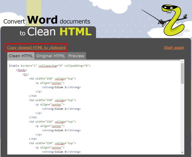 Blackboard Ultra Convert and import a Microsoft Word table as HTML E