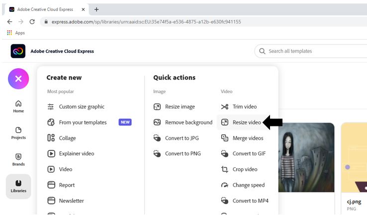 Convert Video to GIF in Adobe Express 