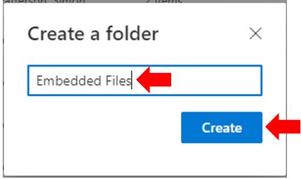 Image showing how to name a new folder in Microsoft OneDrive