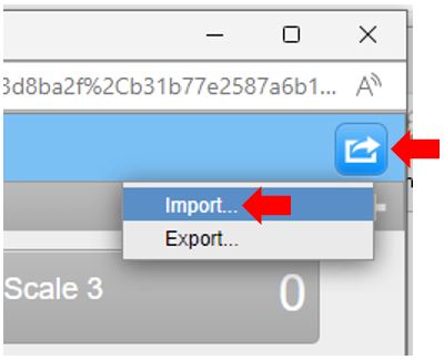 Image showing how to Import/Export a rubric in the Turnitin rubric manager