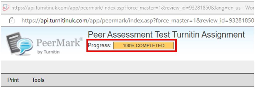 turnitin assignment peer review