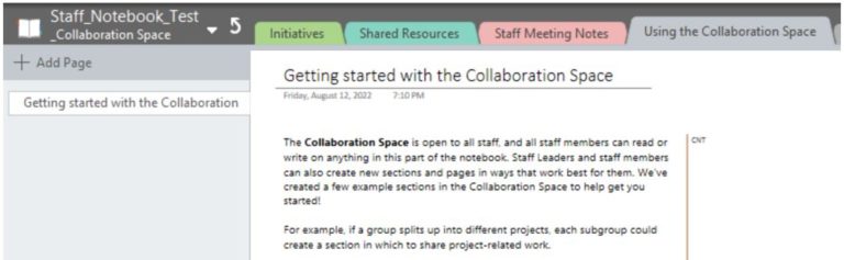 Microsoft OneNote: Staff Notebook – E-learning Help Guides